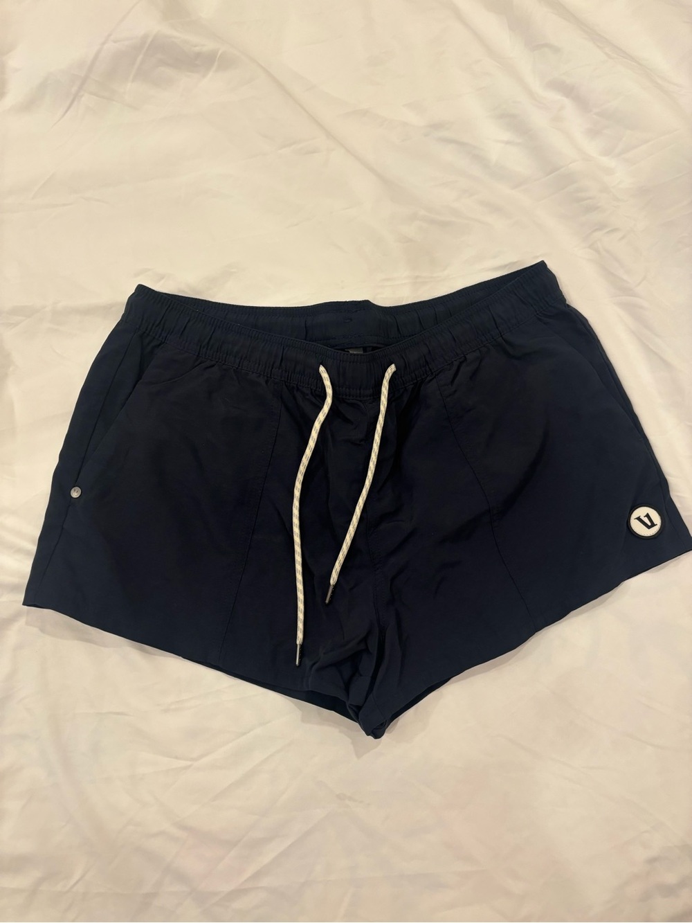 Vuori Navy Athletic Drawstring Shorts